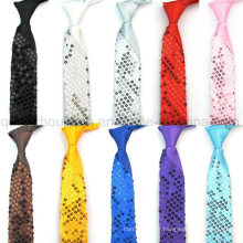 OEM Hot Sale Party Clignotant Sequin Neck Tie Bowtie Cravate